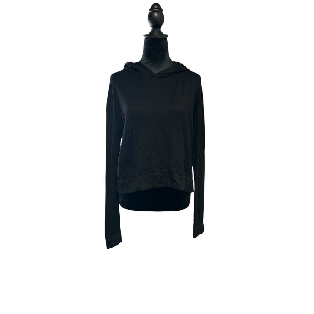 Joah Brown Black Pullover Crop Hoodie Sweatshirt Size S/M